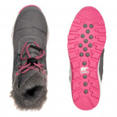 Γκρι μπότες με ροζ λεπτομέρειες. Sorel 332511 3