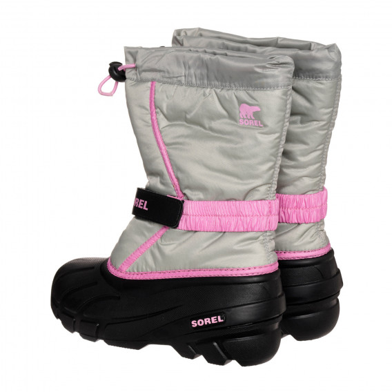 Γκρι μπότες με ροζ λεπτομέρειες Sorel 332527 2