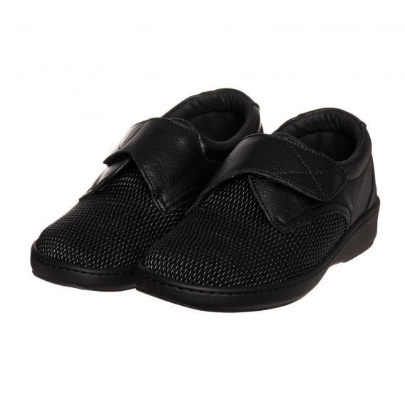 Μαύρα παπούτσια από γνήσιο δέρμα για αγοράκι Chung shi 332584 