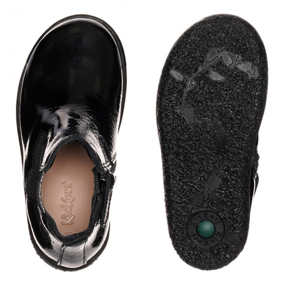 Μαύρες μπότες λουστρίνι με αστραφτερές λεπτομέρειες KICKERS 332630 4