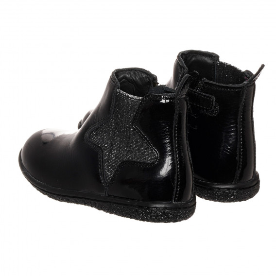 Μαύρες μπότες λουστρίνι με αστραφτερές λεπτομέρειες KICKERS 332632 2