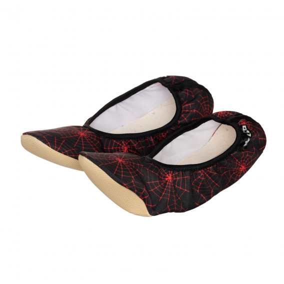Μαύρα μαλακά παπούτσια με στάμπα κόκκινου ιστού αράχνης Lico 332691 