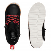 Μαύρες χειμερινές μπότες με κόκκινες λεπτομέρειες Clarks 332882 4