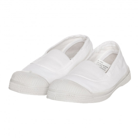 Λευκά αθλητικά παπούτσια χωρίς κορδόνια Bensimon 334119 