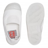 Λευκά αθλητικά παπούτσια χωρίς κορδόνια Bensimon 334121 3