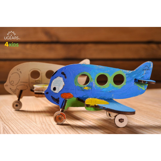 3D Μηχανικό Παζλ για παιδιά -  Αεροπλάνο Ugears 3343 