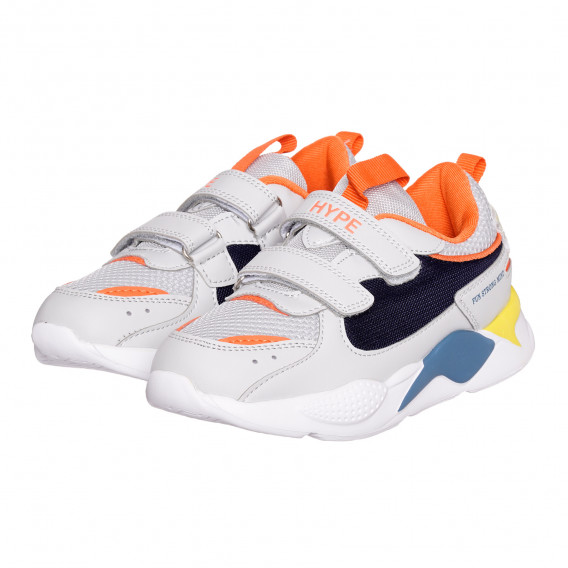 Αθλητικά παπούτσια με πορτοκαλί αποχρώσεις, γκρι HYPE 334592 