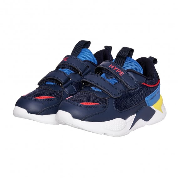 Αθλητικά παπούτσια με κόκκινες πινελιές, μπλε HYPE 334595 