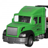Πράσινο φορτηγό μεταφοράς αυτοκινήτων με 3 αυτοκίνητα GOT 334630 4
