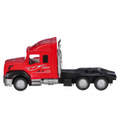 Κόκκινο φορτηγό μεταφοράς αυτοκινήτων, δύο επιπέδων με 6 αυτοκίνητα GOT 334641 4