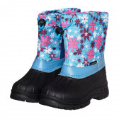 Μπότες Apres με floral print και μπλε λεπτομέρειες, σκούρο μπλε Best buy shoes 334671 