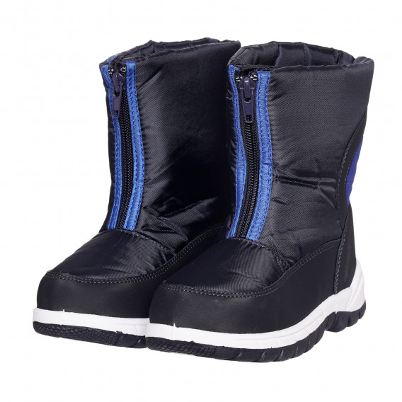 Μπότες Apres με μπλε λεπτομέρειες, σκούρο μπλε Best buy shoes 334679 