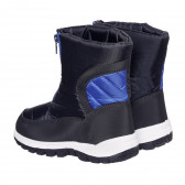 Μπότες Apres με μπλε λεπτομέρειες, σκούρο μπλε Best buy shoes 334681 2