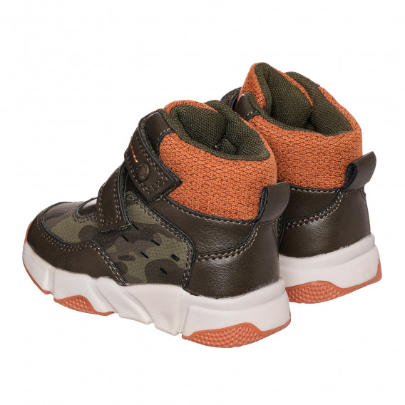 Sneakers με πορτοκαλί λεπτομέρειες, πράσινα Best buy shoes 334687 2