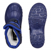 Μπότες Apres με μπλε λεπτομέρειες, μαύρες Best buy shoes 334713 3