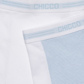 Σετ Chicco με δύο βαμβακερά μποξεράκια σε λευκό και μπλε. Chicco 334875 3