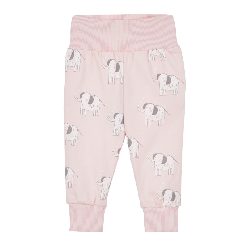 Βαμβακερό παντελόνι μωβ, σε ροζ χρώμα  334971