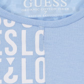 Μπλουζάκι σε γαλάζιο χρώμα με πεσμένα μανίκια Guess 334981 3