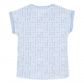 Μπλουζάκι σε γαλάζιο χρώμα με πεσμένα μανίκια Guess 334982 4