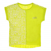 Μπλουζάκι με μανίκια σε ηλεκτρικό χρώμα, πράσινο Guess 334983 