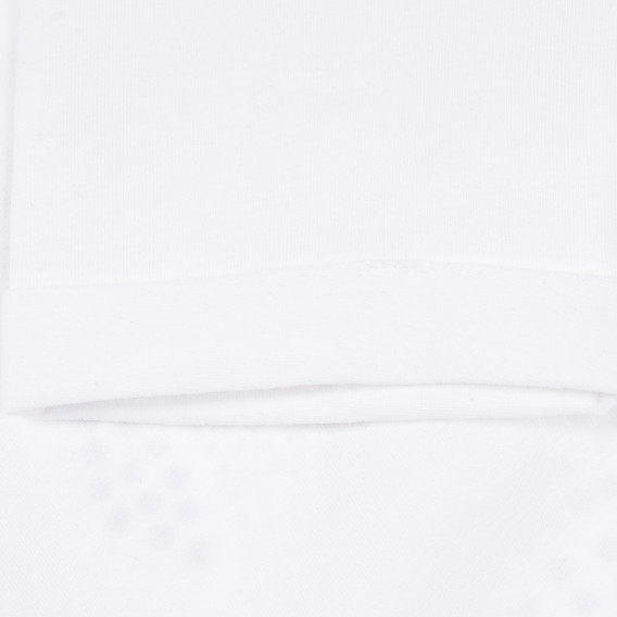 Λευκή κοντομάνικη μπλούζα με επιγραφή Love Guess 335009 3