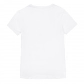Λευκή κοντομάνικη μπλούζα με επιγραφή Love Guess 335010 4