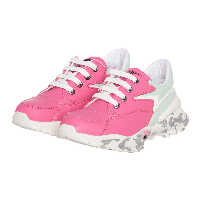 Ροζ sneakers με στάμπα σόλα  335159