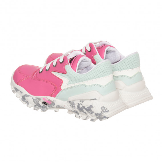 Ροζ sneakers με στάμπα σόλα Guess 335161 3