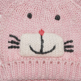 Καπέλο με αυτιά και απλικέ panda για ένα μωρό, ροζ Chicco 335180 2