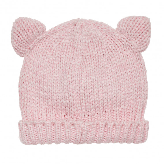 Καπέλο με αυτιά και απλικέ panda για ένα μωρό, ροζ Chicco 335181 3