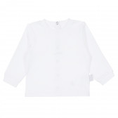 Chicco μακρυμάνικη βαμβακερή μπλούζα σε λευκό χρώμα για μωρό Chicco 335239 