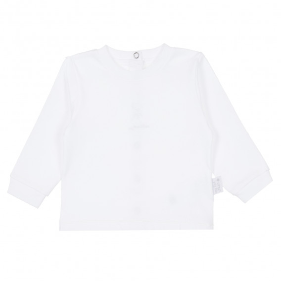 Chicco μακρυμάνικη βαμβακερή μπλούζα σε λευκό χρώμα για μωρό Chicco 335239 