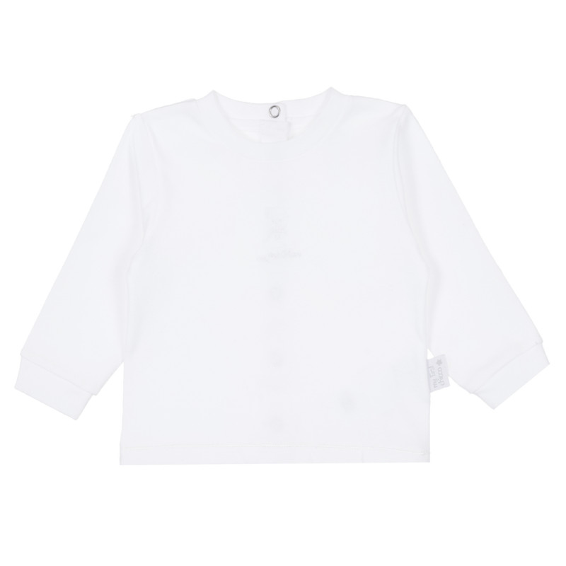 Chicco μακρυμάνικη βαμβακερή μπλούζα σε λευκό χρώμα για μωρό  335239