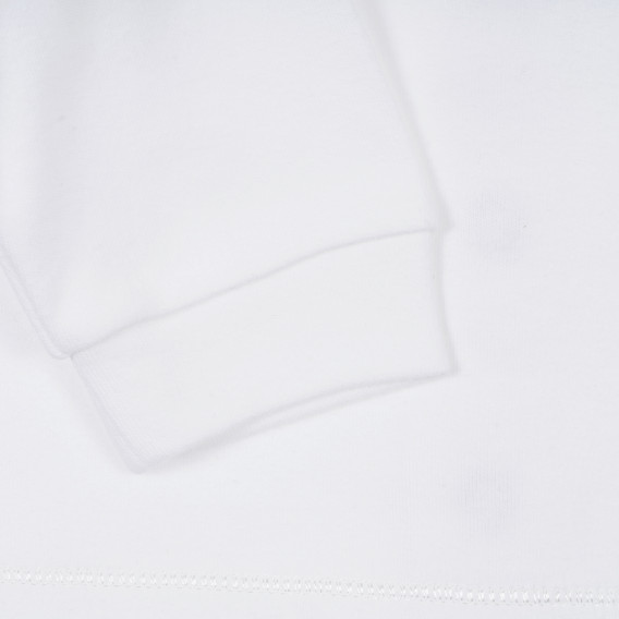 Chicco μακρυμάνικη βαμβακερή μπλούζα σε λευκό χρώμα για μωρό Chicco 335240 2