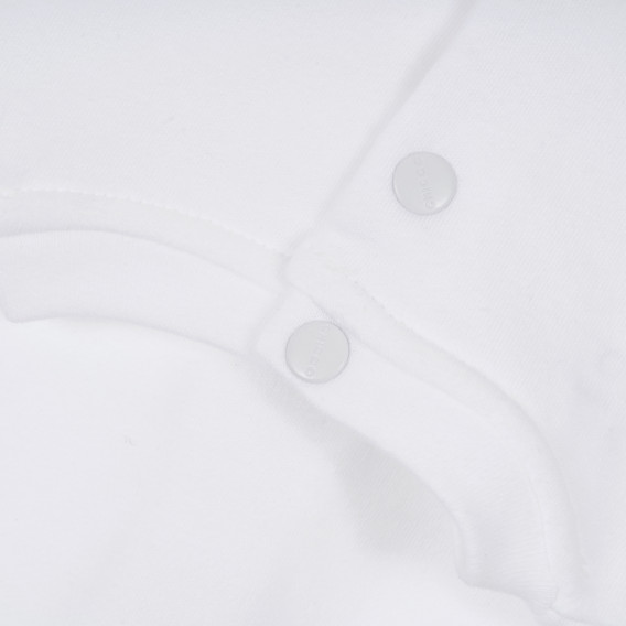 Chicco μακρυμάνικη βαμβακερή μπλούζα σε λευκό χρώμα για μωρό Chicco 335241 3