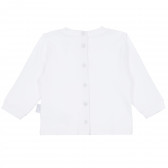Chicco μακρυμάνικη βαμβακερή μπλούζα σε λευκό χρώμα για μωρό Chicco 335242 4