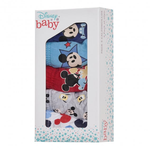 Σετ πέντε σλιπ Mickey Mouse για μωρό, πολύχρωμο Mickey Mouse 335268 14