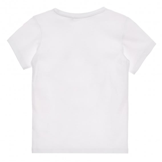 Μπλουζάκι από οργανικό βαμβάκι με γραφικό σχέδιο σε λευκό Name it 335769 7
