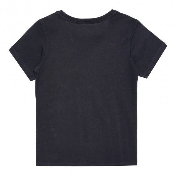 Μπλουζάκι από οργανικό βαμβάκι με λεζάντα, σε σκούρο μπλε χρώμα Name it 335776 7