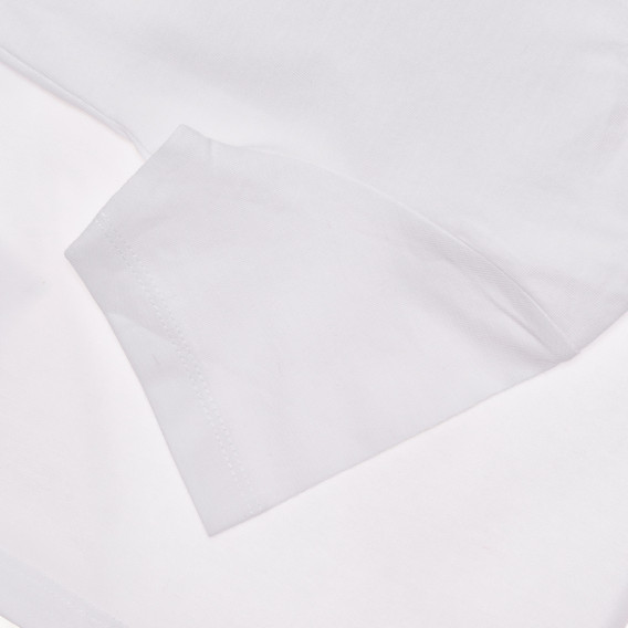 Μπλουζάκι από οργανικό βαμβάκι με γραφικό σχέδιο σε λευκό Name it 335796 6