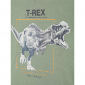 Πράσινο βαμβακερό μπλουζάκι με στάμπα T-REX Name it 335963 3