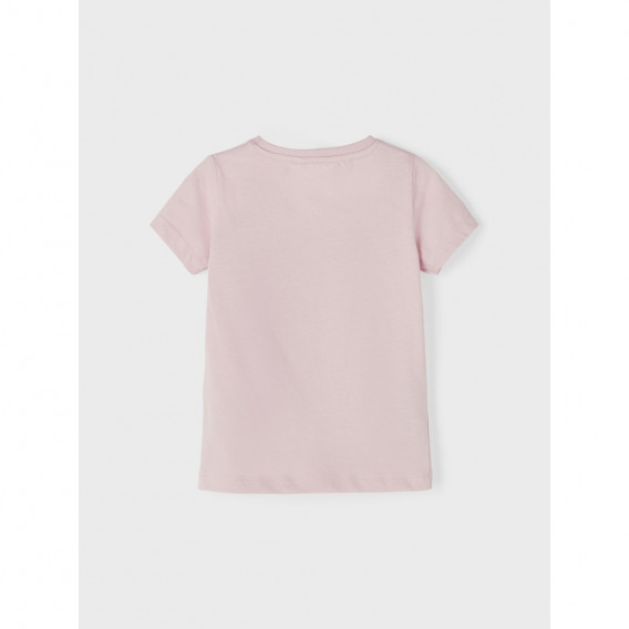 Ανοιχτό ροζ βαμβακερό μπλουζάκι με στάμπα μπαλαρίνας Name it 335977 2