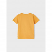 Πορτοκαλί βαμβακερό μπλουζάκι με κλασική στάμπα Name it 335980 2