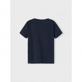 Βαμβακερό μπλουζάκι με στάμπα T-REX για μωρό, μπλε Name it 335983 2