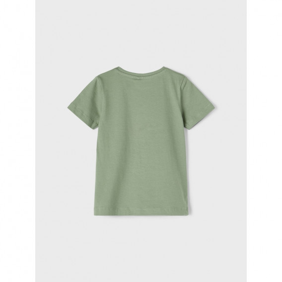 Πράσινο βαμβακερό μπλουζάκι με στάμπα κροκόδειλου χαμόγελου Name it 335986 2