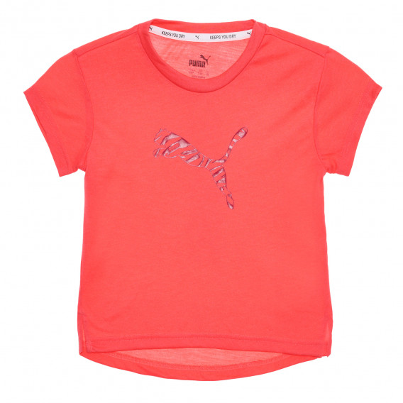 Puma μοντέρνο αθλητικό νεανικό μπλουζάκι, ροζ για κορίτσια Puma 336056 