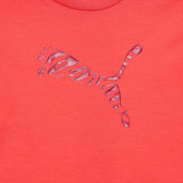 Puma μοντέρνο αθλητικό νεανικό μπλουζάκι, ροζ για κορίτσια Puma 336057 2