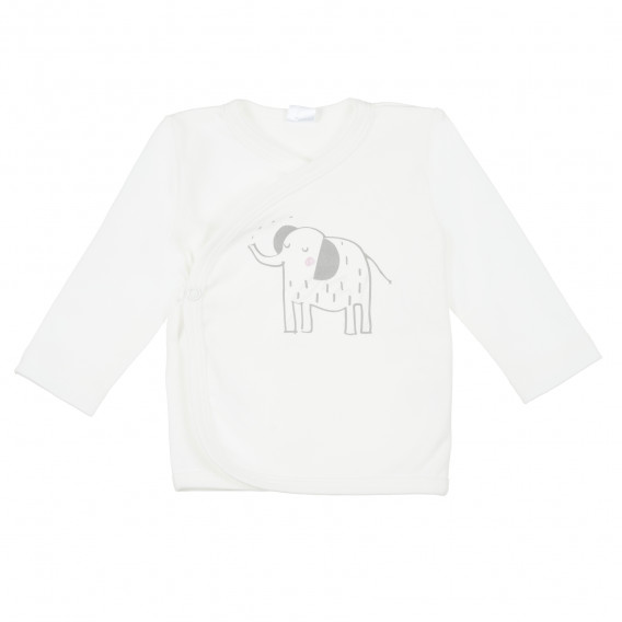 Γιλέκο από βαμβάκι με ελέφαντα για ένα μωρό, λευκό Pinokio 336082 