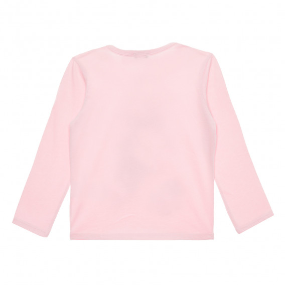 Μπλούζα με λουλουδάτο μοτίβο και στάμπα Sparkle everyday, ροζ Benetton 336104 3