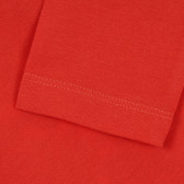 Κόκκινη, βαμβακερή, βρεφική μπλούζα Benetton 336107 3
